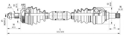 OPEN PARTS drs636200 -  Приводной вал